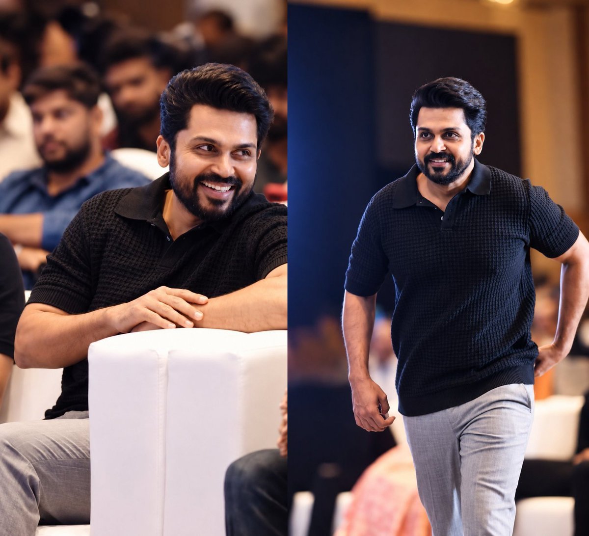prasanthpblr's tweet photo. One Smile. Infinite Charm. Unmatched Class! 🖤🔥
Our @Karthi_Offl Anna — Always Winning Hearts ✨
#Karthi #KarthiAnna #MrVersatileKarthi https://t.co/WnVzYMmGmR