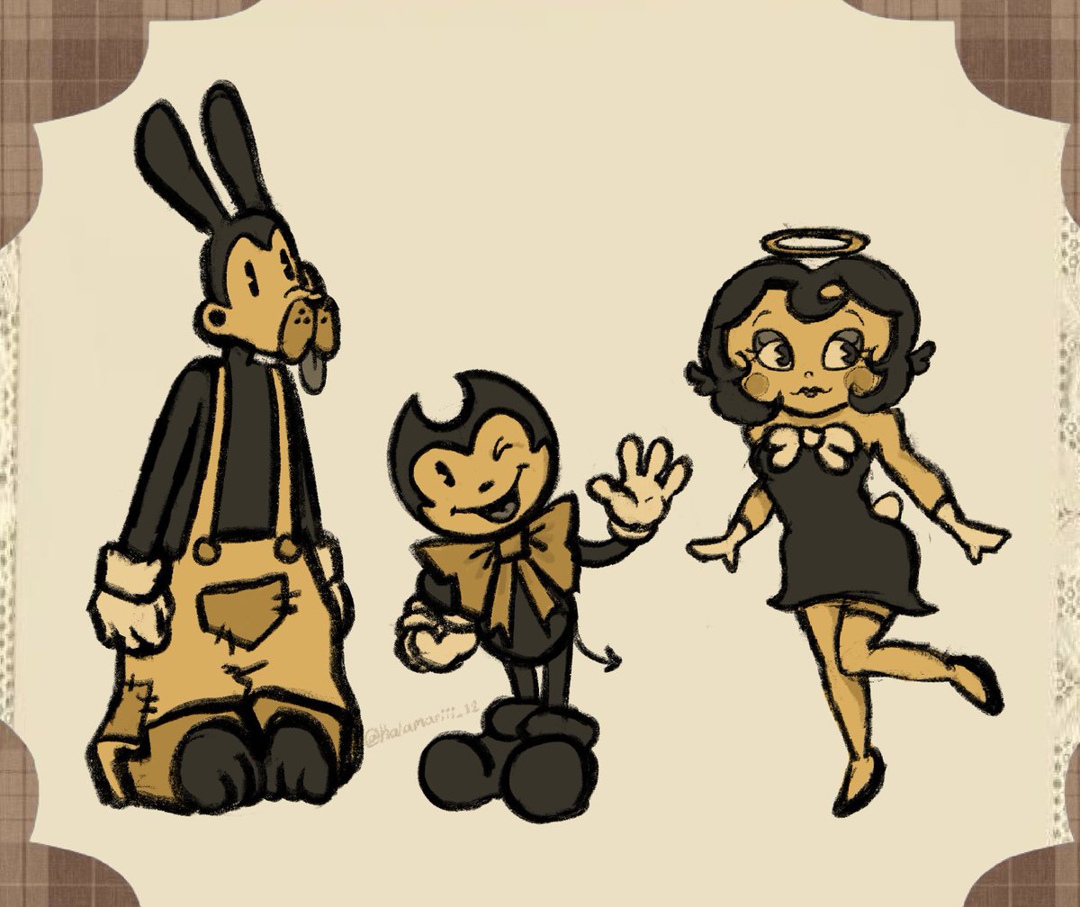 kalamariii_12's tweet photo. Can’t forget to show these little guys!

⋆𐙚₊˚⊹♡

I literally have cuteness aggression when I see them 😭

#BATIM #BENDY https://t.co/phjTcxMcwo