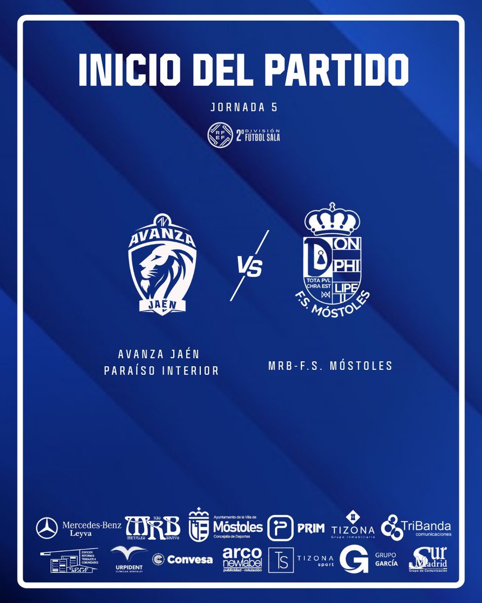 1mostolesfs's tweet photo. ¡Comienza el partido!
Salimos con @ 
Sigue el partido en directo a través de las cámaras de @JaenenJuego
https://t.co/4YWOi4m1h8
¡Vamos, Móstoles!💙
#canteraazul https://t.co/sNGxaO6gkI