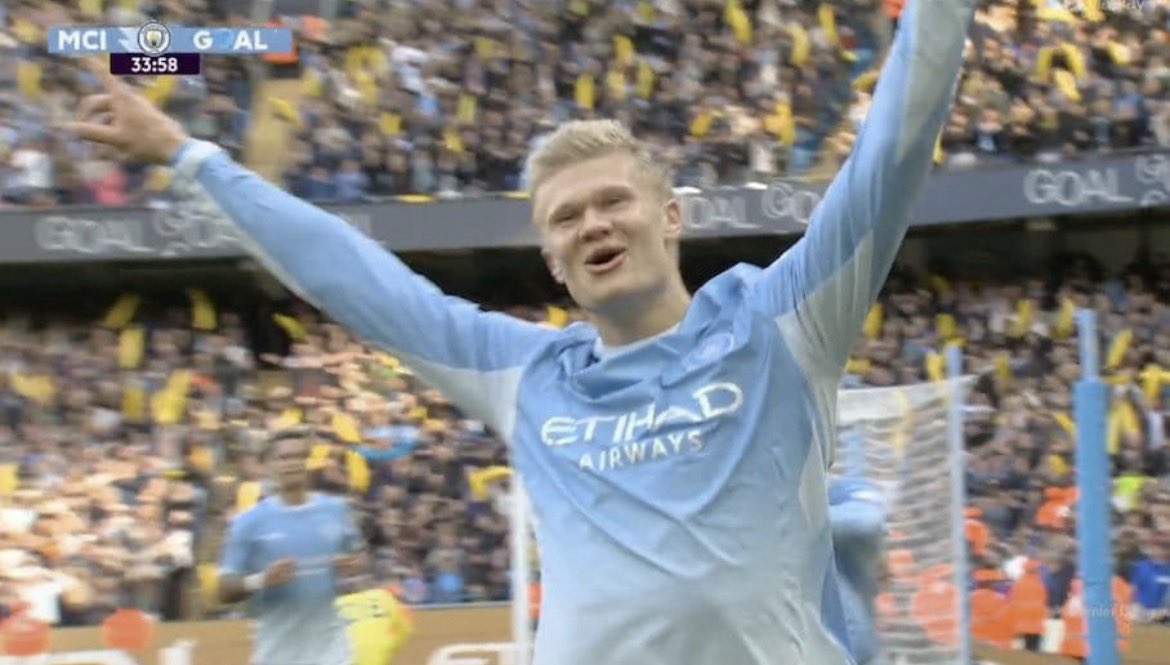 fansreact247's tweet photo. VAR denies Haaland his hat-trick!

#ManCity #Haaland #VAR #PremierLeague https://t.co/FhPAj3rRwM