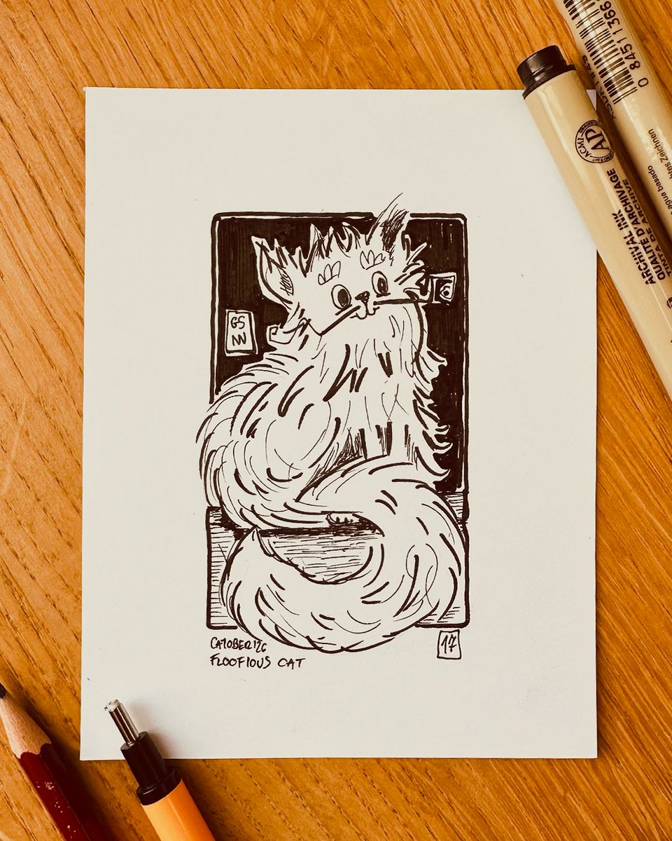 ArtByGSNN's tweet photo. Catober day 17 - Floofious Cat
#catober #floofcat #catdrawing #drawingchallenge https://t.co/2HZ7uNJLZO