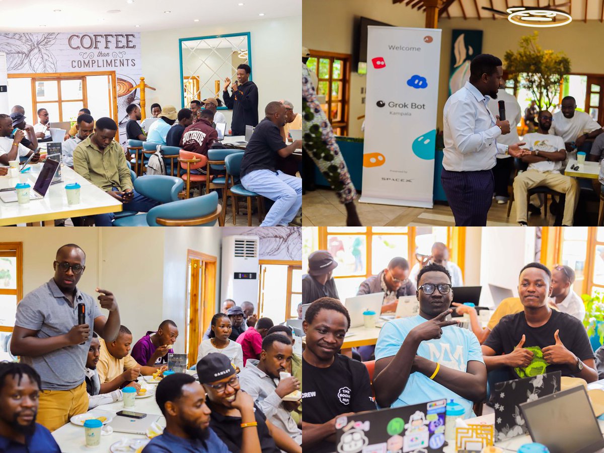 mwanje's tweet photo. Grok Bot Meetup Kampala 

A full room, great conversations, and a lot of builders from the Kampala community. Thanks to everyone who came out.
@bot @grok @spacexai #GrokBot #n8n #Kampala #AI https://t.co/fPOXZgCMCt