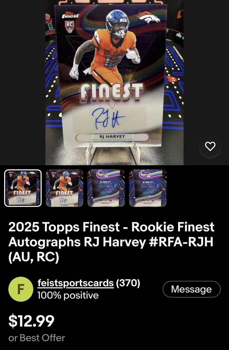 FeistSportsCard's tweet photo. 2025 Topps Finest - Rookie Finest Autographs RJ Harvey #RFA-RJH (AU, RC)
🔗: https://t.co/JZwC9rIIze
2024 Bowman's Best - Bowman Showpieces Jackson Merrill #BS-8 (RC)
🔗: https://t.co/nE4eS0K0YD
2008 SPx - Young Star Signatures Jarrod Saltalamacchia #YSS-JS (AU)
🔗: https://t.co/PDmpNd2E7I
2009 Bowman Chrome Jared Mitchell Orange Refractor Auto /25 1st Bowman White Sox
🔗: https://t.co/DSPCFhnTGh