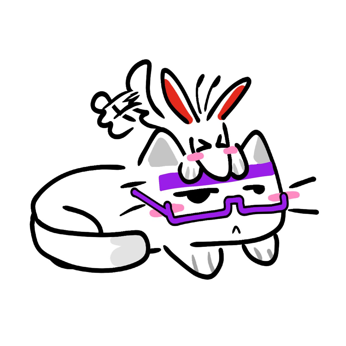 haksenamailekei's tweet photo. Aww awwww doodle of my lil fursona rabbit/dog thing with eviflies aww :((( awww awwwwww😿 https://t.co/XAh7On4MdH