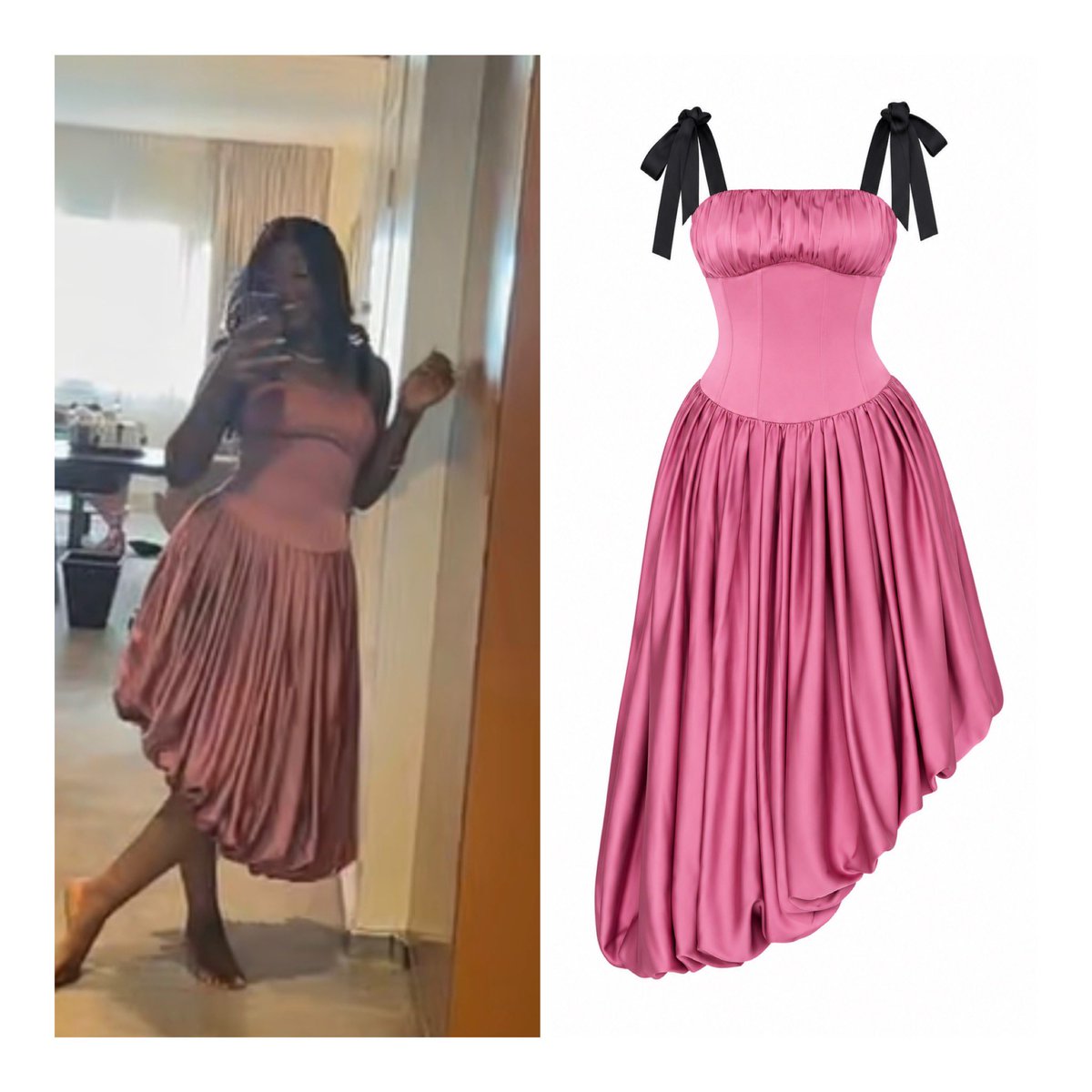 TheShebaCloset's tweet photo. Queen Sheba in the Daphne Pink Corset Dress by Saida The Label. 💗✨ #ShebaGamde https://t.co/uTQwWtEdwr