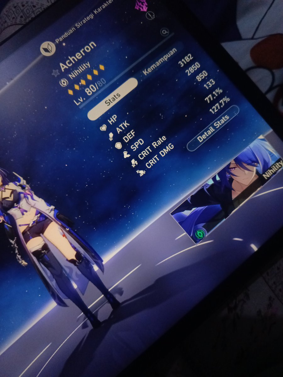 Ssagraven's tweet photo. lagi build ulang acheron tp gue ga kuat ngetawain ni cdm sama spd 😭👋 https://t.co/kJrVucxIER