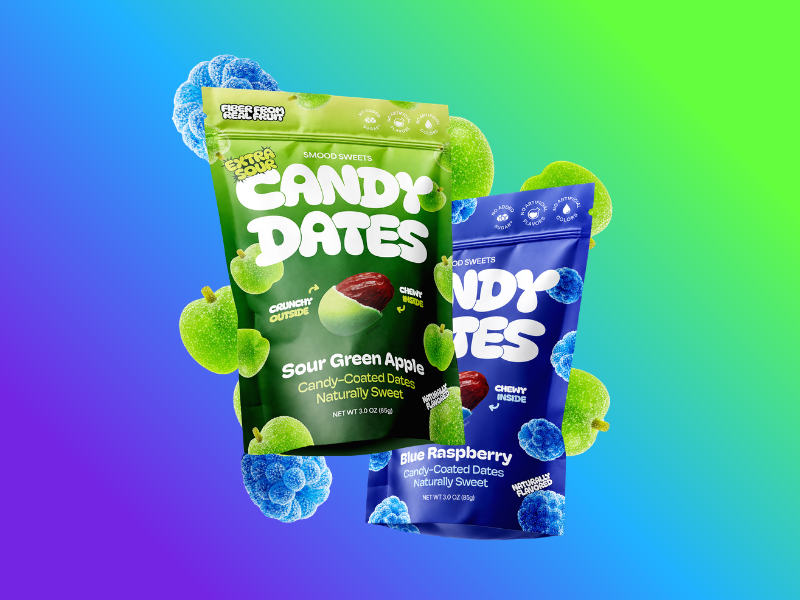 cpgwire's tweet photo. Smood Sweets expanded its fast-growing Candy Dates line with two new flavors:

Sour Green Apple
Blue Raspberry

The whole-fruit snack brand also expanded its retail presence, rolling out at Fresh Thyme Market, Better Health Market, and Good Earth Market. Smood Sweets will also debut at Hy-Vee toward the end of the year.

Smood Sweets launched at 300 Target stores in late 2025 and expanded to 1,900 doors earlier this year.