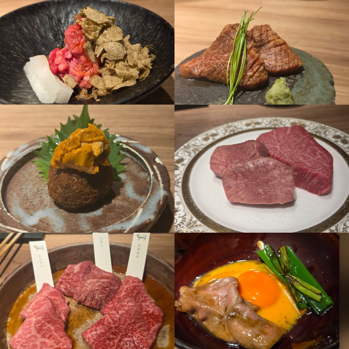 mtomtoaaasan's tweet photo. ただいま！！！
日本帰ってそのまま相方の誕生日祝いに東京でいつかは食べたいと思ってた憧れの西麻布にある焼肉コース食ってきた！
二人で5万💸💸🫪ﾁﾇ
でもスタッフが最高の焼き加減で焼いてくれて人生で一番の焼肉だった(そうじゃなきゃ困る)
3日間贅沢したので明日からは節制楽しむやで https://t.co/UVokGTKrKY