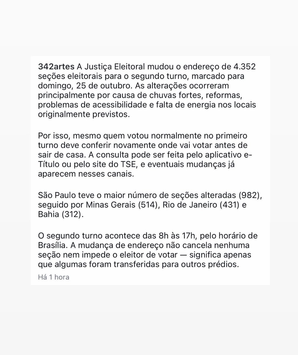 vaidesmaiar's tweet photo. 🚨 PESQUISEM SUAS SEÇÕES ELEITORAIS ANTES DE IREM VOTAR!!!🚨 https://t.co/KprmuL5kKB