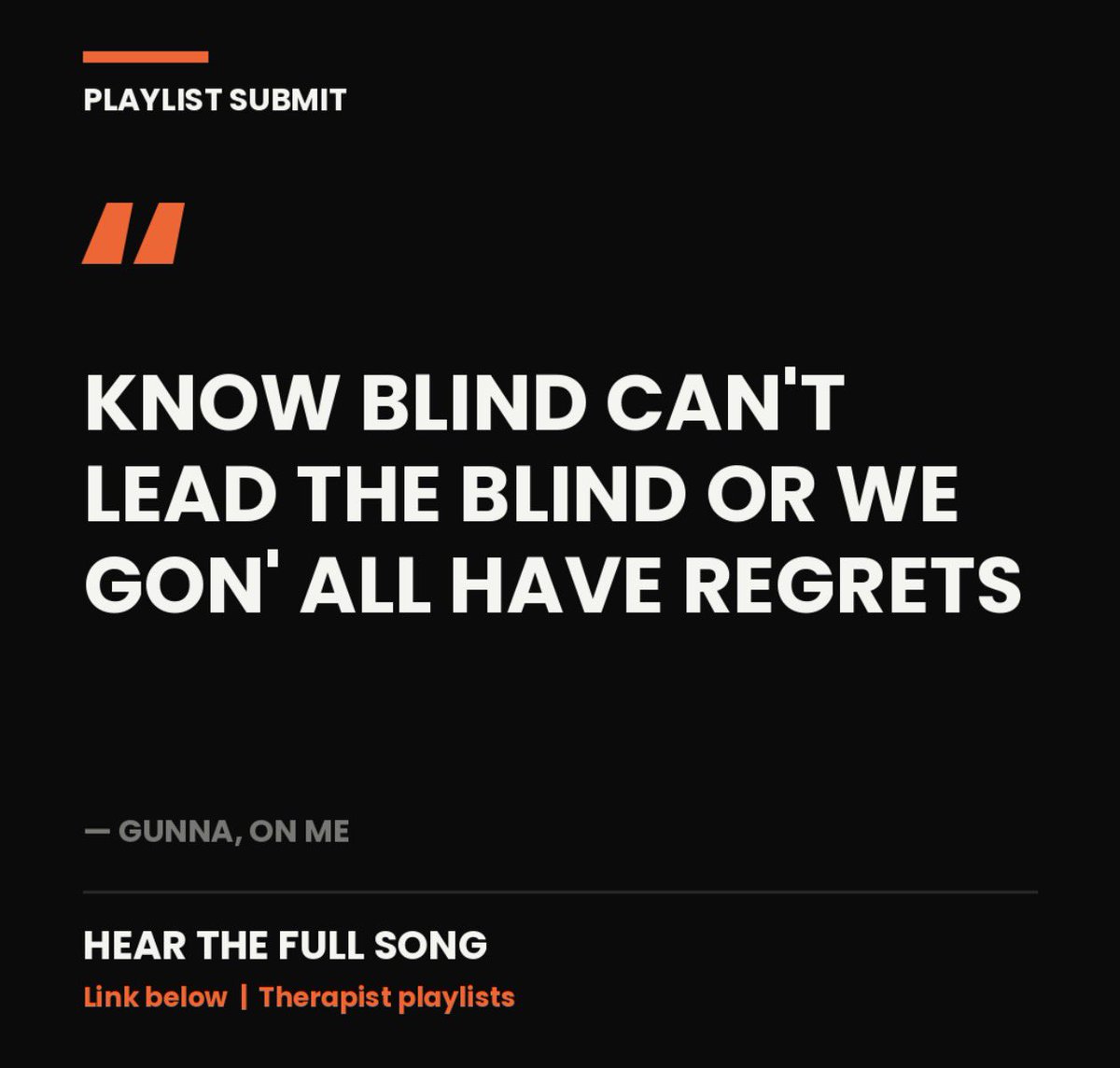 Playlistsubmit's tweet photo. “On me” by @1GunnaGunna , from our playlists 
https://t.co/hV4cpmWhRM https://t.co/M189bGfckO