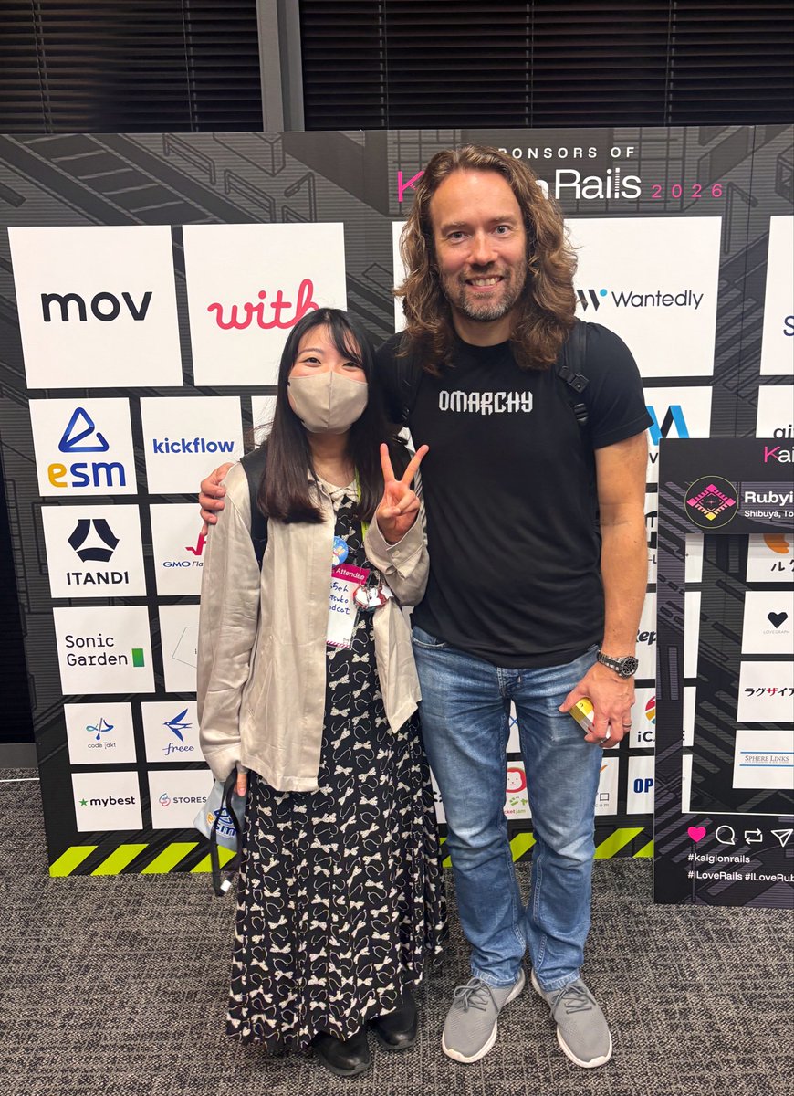 pndcat's tweet photo. DHHやまつもとさんのキーノートをはじめ、たくさんの楽しいトークと、いろんな人と話して刺激をたくさんもらった2日間で、Kaigi on Rails 2026本当に最高でした!!
運営や登壇者や関係者、参加者のみなさん、本当にありがとうございました!
#kaigionrails #rubyfriends https://t.co/Xw8NkMDHvp