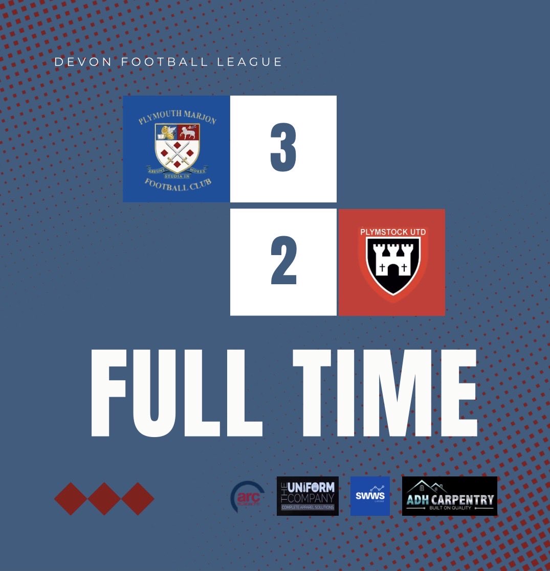 MarjonPlymouth's tweet photo. 🔷FULL TIME🔷

A memorable game for all the wrong reasons see the Jons come from 2 behind to take the 3 points. 

⚽️ Luke Sutcliffe 
⚽️ Ben Jenkins
⚽️ Ovo Ememerurai https://t.co/yLYsV0GwEZ