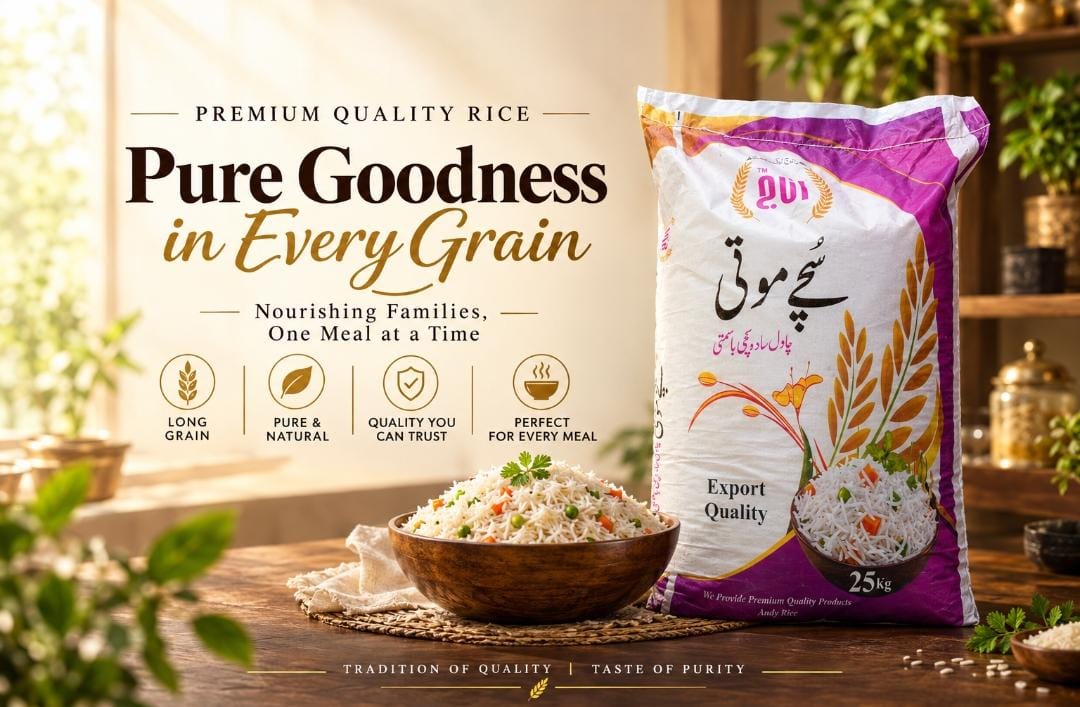 sufipackages's tweet photo. A Legacy of Quality, 
A Promise of Purity.💫

Every grain reflects our commitment to excellence, bringing exceptional quality and authentic taste to your table.
Pure Goodness. Uncompromising Quality. Timeless Trust.
#Anaaj #PremiumRice #ExportQuality #QualityYouCanTrust https://t.co/XpFY8eKwfR