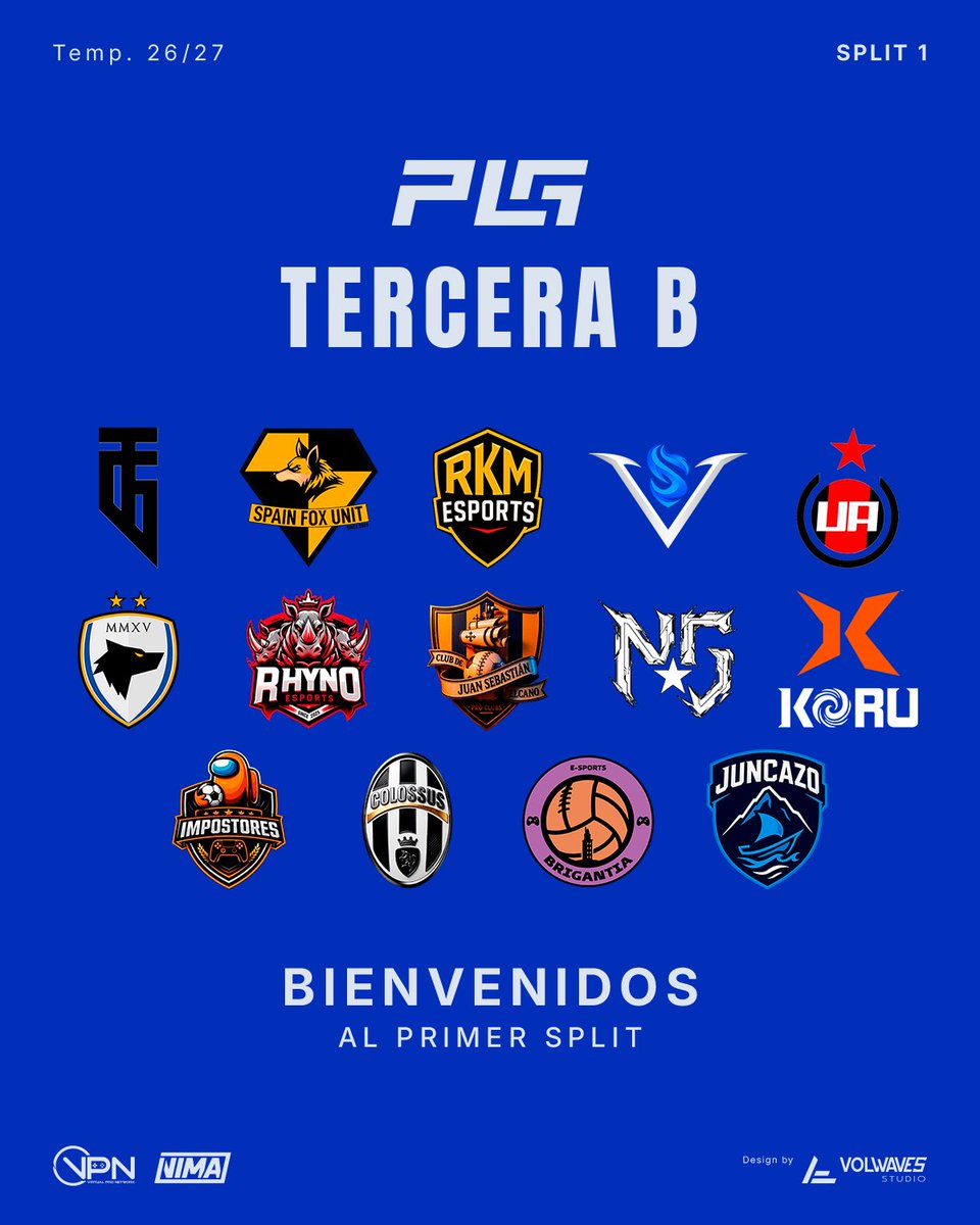 PLG_Spain's tweet photo. 🔵 𝗧𝗘𝗥𝗖𝗘𝗥𝗔 𝗗𝗜𝗩𝗜𝗦𝗜𝗢́𝗡 B

🗺�� Un viaje lleno de emociones para ellos.

🔎 Si tienen un gran año, podrán llegar a la élite

@EsThundergaming
@RHYNO11vs11
@Brigantia_eSp
@StrikeBackFC
@novagamingxx
@ADUAeSports
@JSELCANOO
@SpainFoxUnit
@ShivaeSports_
@Koru_eClub
@ImpostoresFC
@ColossusSoccer_
@RKMeSportsFC
@Juncazo

¡Bienvenidos al Split 1, donde juegan los mejores!