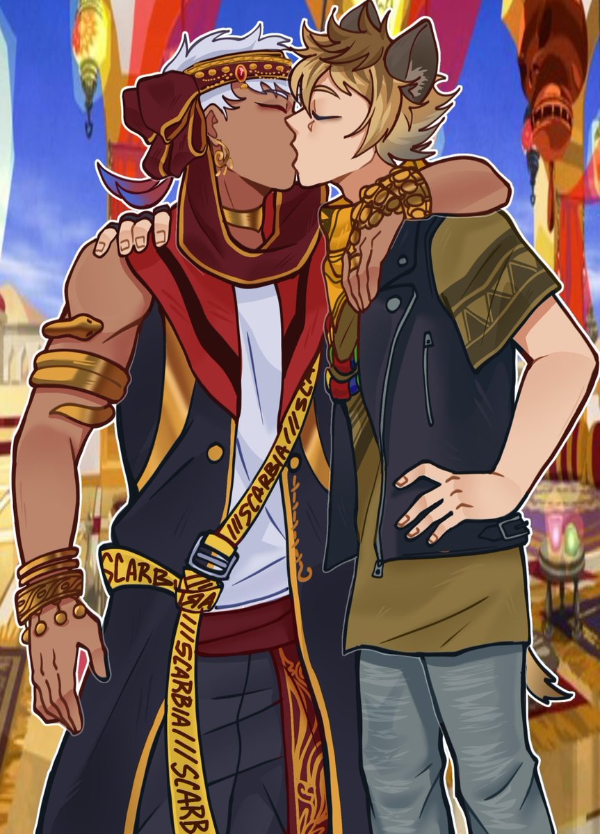 KaliRuggieCEO's tweet photo. Still, I want to leave this section of it here. A wholesome KaliRuggie kiss 💖 

🎨: @_Pox0nni_ 
#kaliruggie #rugkali #cocodonut https://t.co/cGtywhhVA8