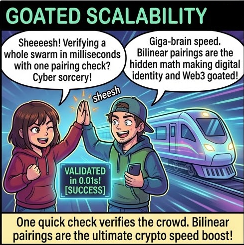 PakCryptOrg's tweet photo. ok bilinear pairings sound like made-up math but they power some of the most useful crypto tricks we have

it's a function that takes two points on an elliptic curve and maps them to a point in a finite field, but it preserves the algebraic structure while doing it. basically it lets you do this magic multiplication between curves that shouldn't be possible.

why you should care:
this is the engine behind Identity-Based Encryption where your email address literally IS your public key. no certificate, no key lookup. and it's the foundation of BLS signatures where you can take thousands of separate digital signatures and aggregate them into ONE single verifiable signature. this is how modern decentralized networks do consensus without getting completely bottlenecked.

so why does no one understand it?
regular elliptic curve crypto is easy to visualize, it's just adding points on a curve. pairings are not. you need advanced algebraic geometry, Weil or Tate pairings, divisor theory over extension fields. it's so abstract that even seasoned cryptographers just treat pairings as a theoretical black box and hope it works.