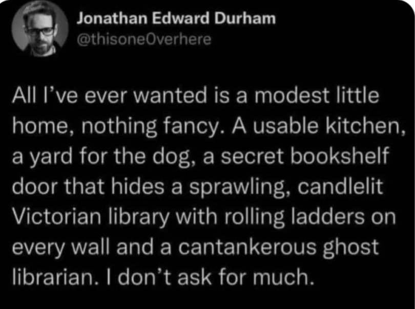 FRiversong's tweet photo. I think expecting to have a yard for your #dog instead of being prepared to walk your #doggo in public spaces is a *bit* entitled...
The rest of it sounds fine to me 😉
#booksky #bookishnerd #bookwormwriterslife #bookworm
#bookaholics #amwriting #amwriter #writersgonnawrite https://t.co/wCqELaWHsC