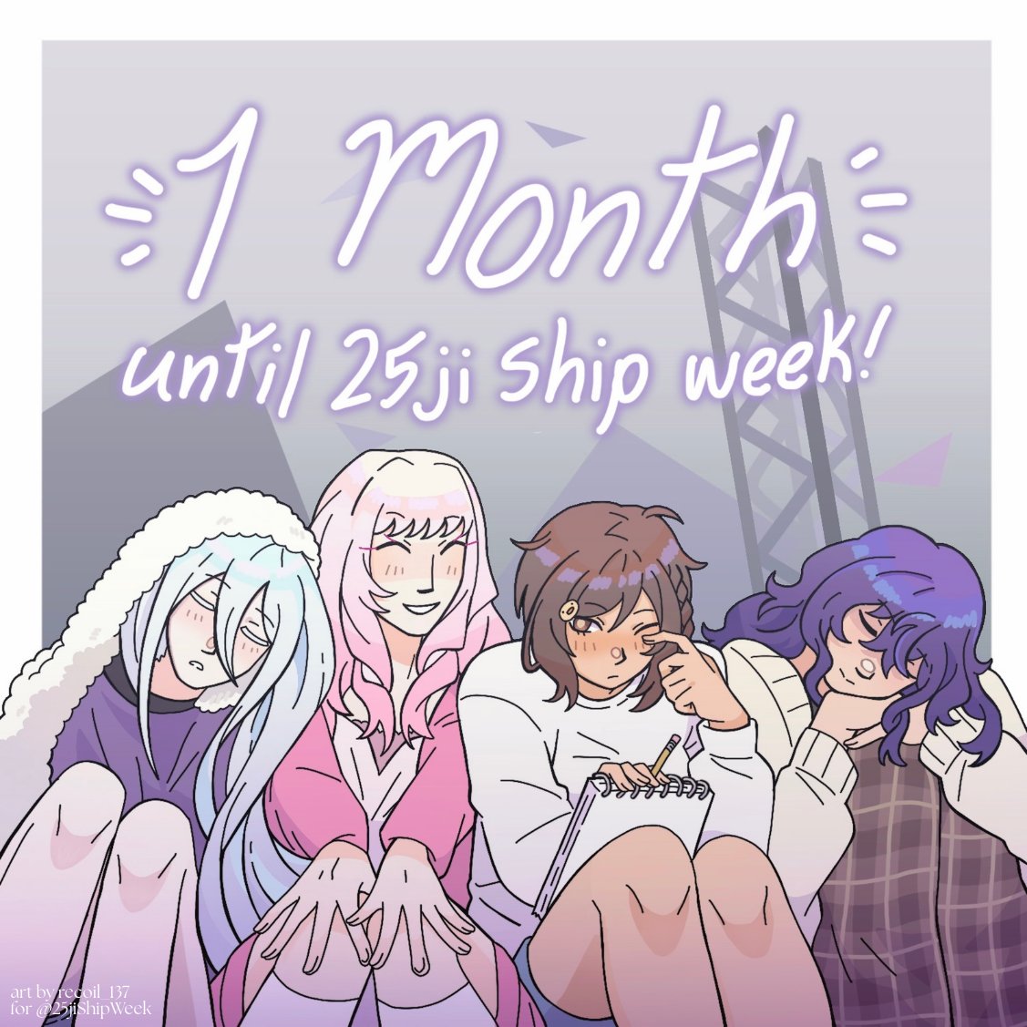 25jishipweek's tweet photo. 🕐 Reminder that #25jiShipWeek's 6th Year will begin 1 month from now, starting November 19th continuing until November 25!

 illust: recoil_137 https://t.co/tEsPDjXW2G