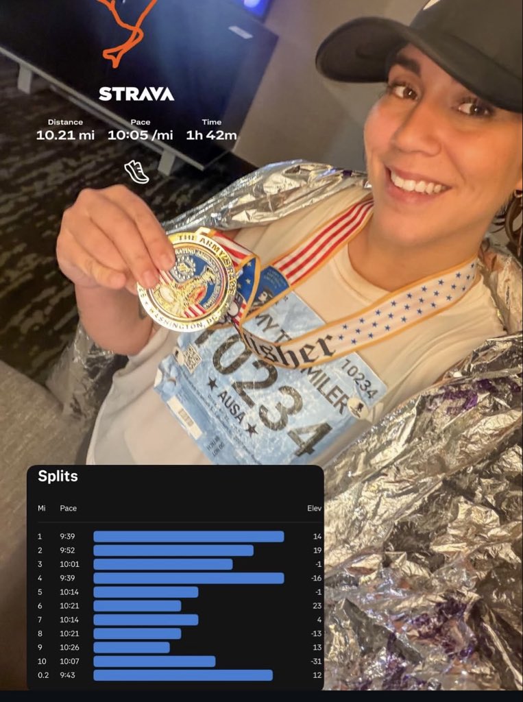 nikkimatton0809's tweet photo. nicfitarmy This day made me shiver
Worst conditions possible, rained(I mean POURED) the entire time, had to walk over 2 miles to the start line so ! could start walking to the hotel. But I am grateful I can move my legs, #army #army10miler #2026 https://t.co/OT96PI06WM