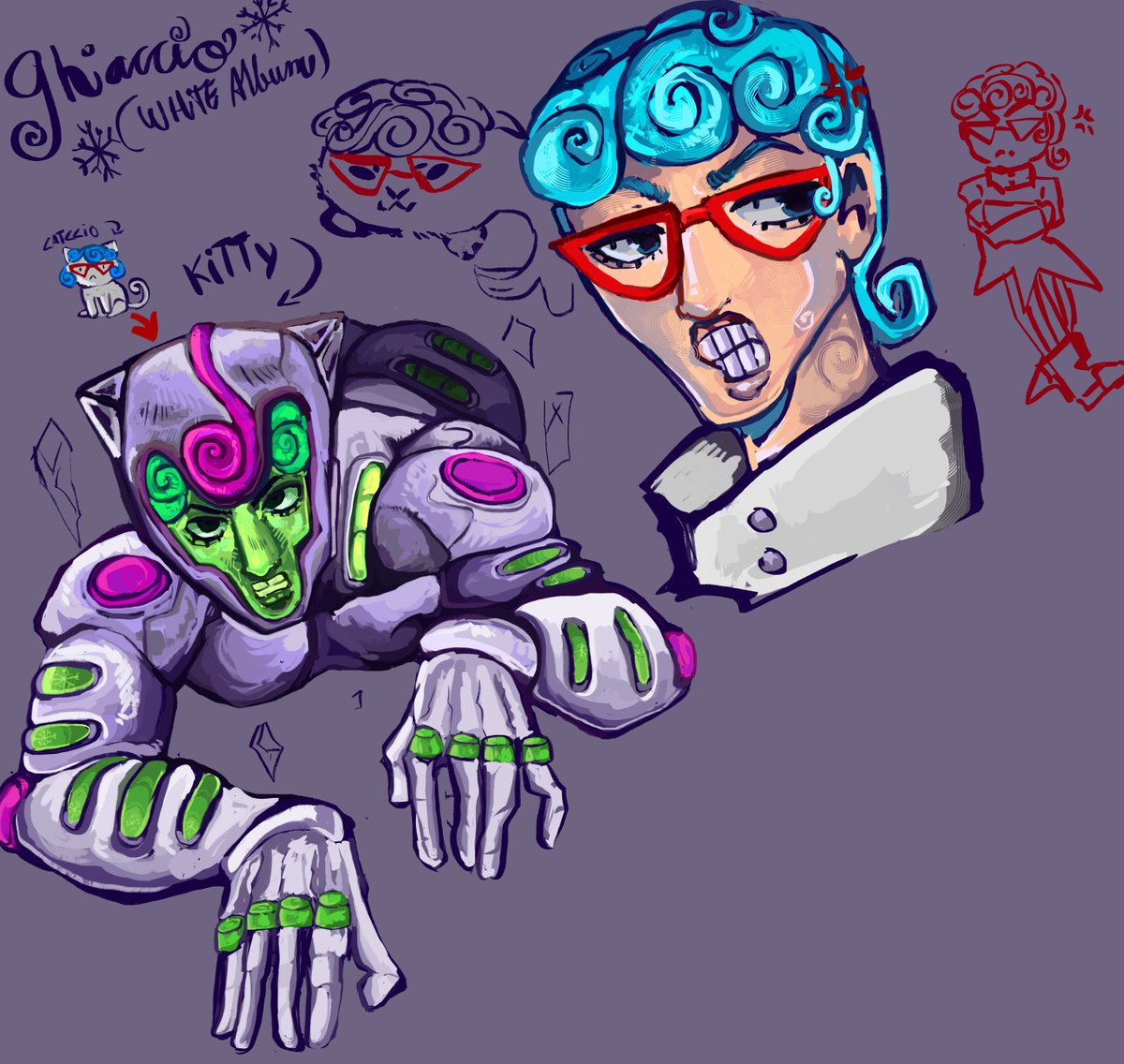 Angellstardust7's tweet photo. ghiacciooo and kitty ghiaccio

#JJBA #jjbafanart #goldenwind #ghiaccio #ventoaureo #art #digitalartᅠ https://t.co/xEmfR1nMfx