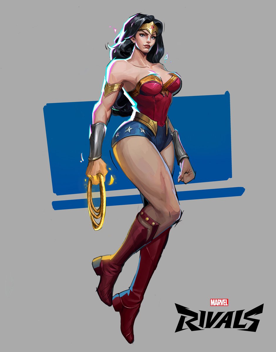 pboyshrty's tweet photo. MEET WONDER WOMAN IN #MarvelRivals or DC Allies I guess? 

In honor of Wonder Woman’s upcoming 85th anniversary, decided to give my design a full pack! 

Commissions for late November open!
#DCU #dccomics https://t.co/dfhKk6bU9i