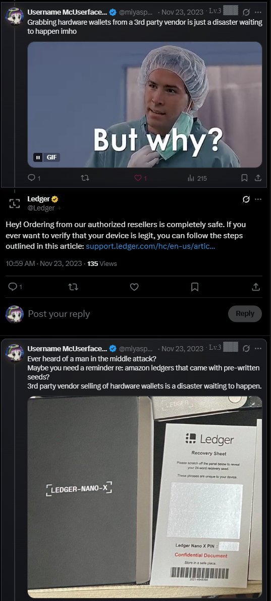 miyaspokeofthis's tweet photo. Ledger is known for going above and beyond to protect customers. You certainly went above and beyond on basic corporate security by not revoking former employee access and not enforcing 2FA (connect kit exploit). You also went above and beyond in protecting user data from leaks. https://t.co/GkJ4zxOYYB