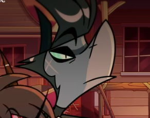 Luke52932147's tweet photo. As @lutesaurus pointed out though, the reaction to Cass saying "fausil" could be a slur for the demons of Greed. So I guess "Dealmakers" is probably the official name of the species.

#HelluvaBoss #Millie #Chaz #Cassity #HelluvaBossSeason3 https://t.co/bCFJiap7Kc