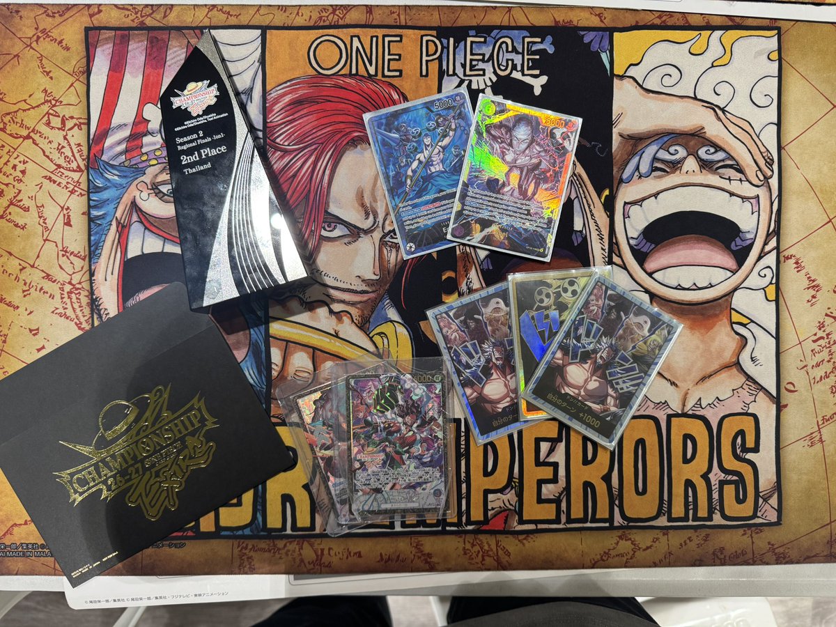 Wasinhaa's tweet photo. Fist ExtraCs HK 17/10/2026  
Deck: Enel  
R1: Rock Blue ✅  @AlfredOnePie 
R2: Ace Red ✅  
R3: Luffy Black ✅  
R4: Luffy Ace Red Green✅  
R5: Rosinante Yellow purple ✅
R6: Luffy Ace Red Green✅  
Top cut 1/64
R7: Sabo Red Black ✅  
R8: Sabo Red Black 🤡✅  @KongRedrabbit 
R9: Luffy Ace Red Green ✅ @big
R10: Rock Blue ✅
R11: Enel Yellow ✅ @Tridtigger 
R12: Luffy Red green ❌@AtlasLearner 
11-1 🥈
After missing out on competing in Season 1, I’ve finally secured a spot in the Extra Format.
Come back 2 again hahahaha