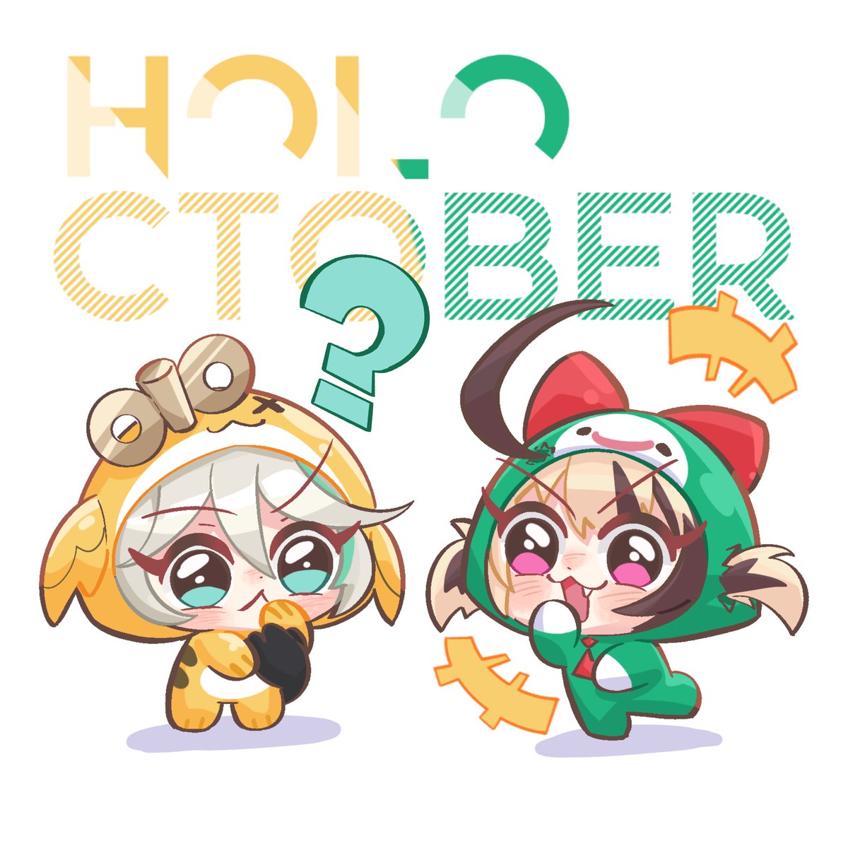 YEatfirst's tweet photo. Day 17 : Outfit Swap
🍵🔁👧
#rkggk #immergination #holoctober https://t.co/GTyS3fk7Kf