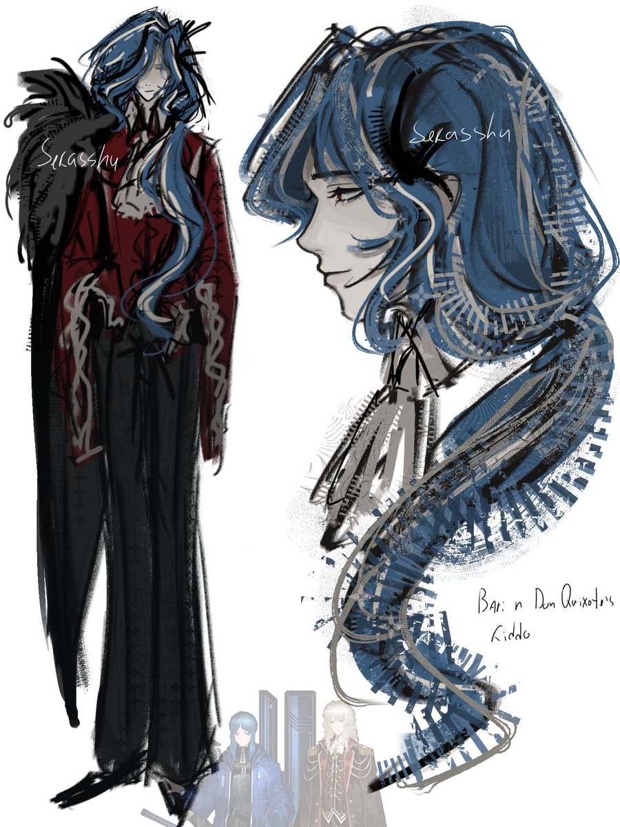 Sekasshu's tweet photo. Bari and Don Quixote’s kiddo from limbus company 
#fanchild #Bari #DonQuixote #LimbusCompany https://t.co/cXhvvTrlrw