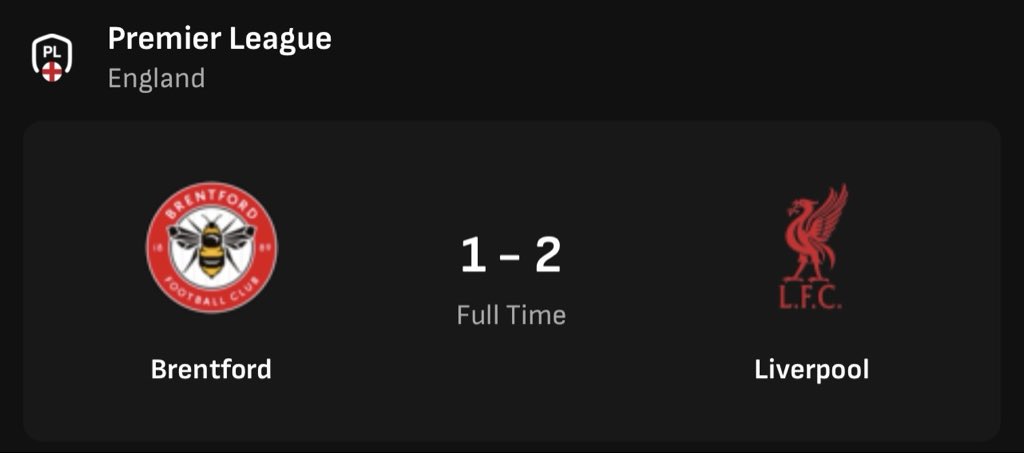 iamfemikale's tweet photo. 🔴🔥 LIVERPOOL GET THE JOB DONE! 💪⚽

Brentford 1️⃣-2️⃣ Liverpool 🔥

The Reds secure all three points in a hard-fought EPL battle! ❤️🙌 #LFC #Liverpool #EPL #Brentford https://t.co/GiUxnkxG1x
