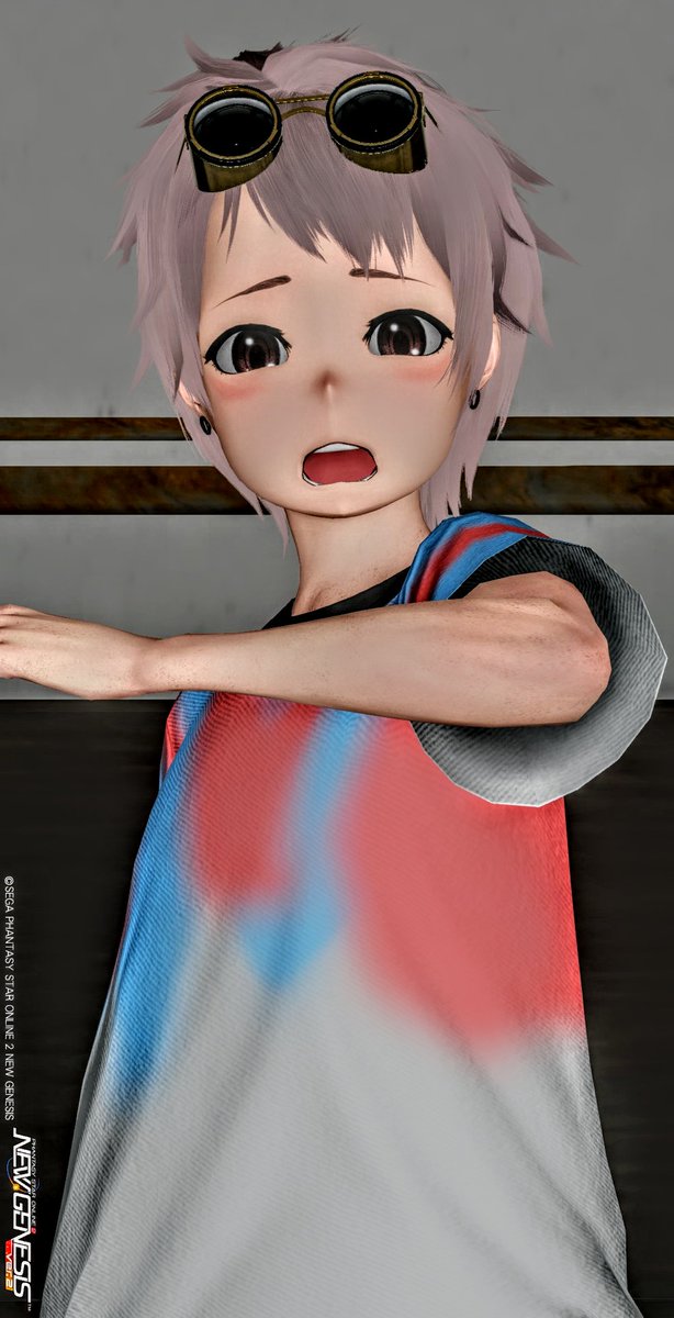 RECO_0290's tweet photo. #PSO2NGS_SS

〜ある日の夕方〜
「そろそろRENOとREMIが帰ってくる時間だな」
「今日は外に食事にでもいきますか」
「そうだな。ラーメンでも食べに…」
「ただいま！お、お父さん！大変だよ！」
「RENO、お帰り。どうしたんだ？」
「REMIが…」

「グレちゃったんだよ！」
「はあ！？Σ(ﾟ口ﾟ;)」 https://t.co/ml7jNecOhp