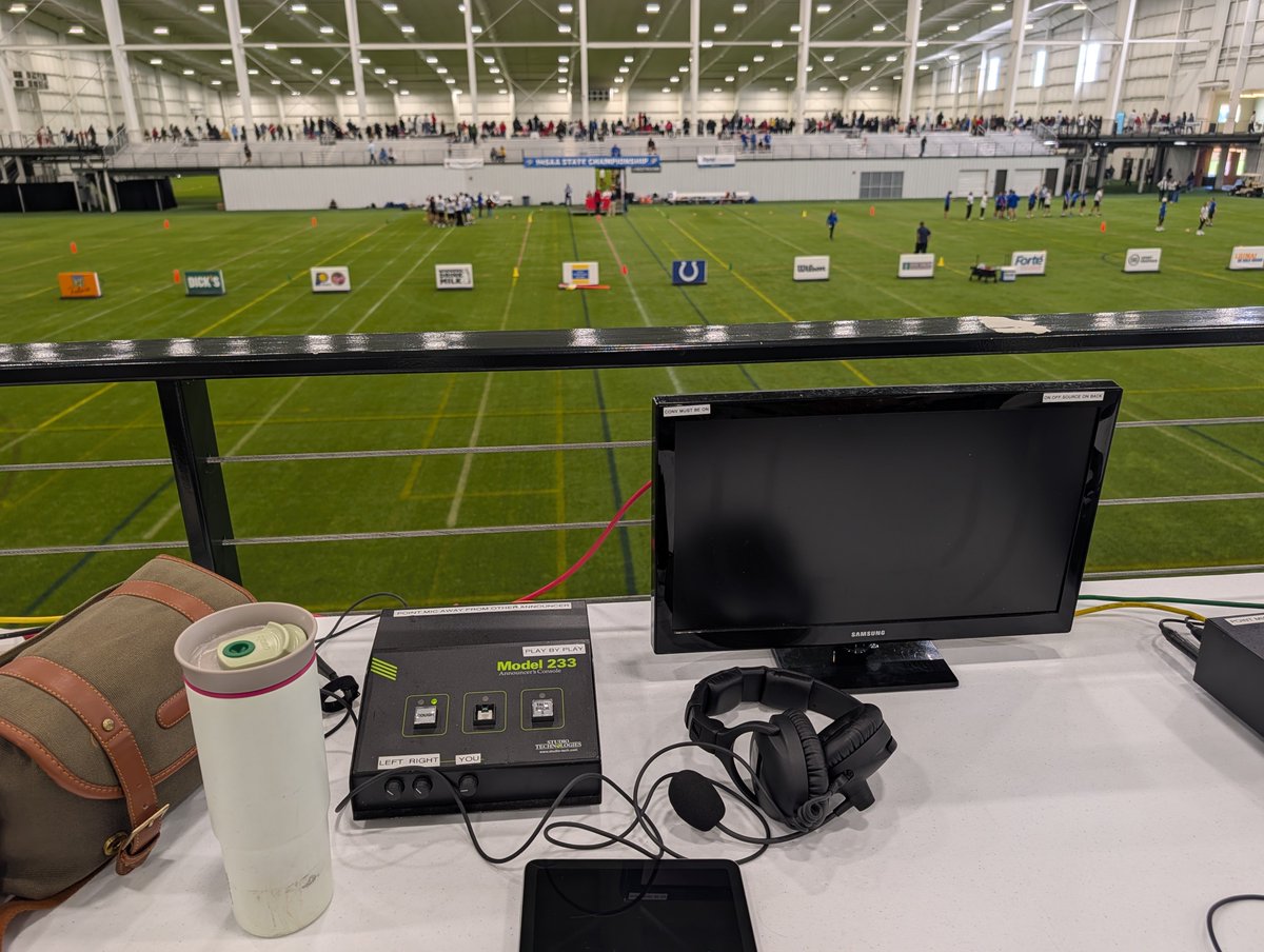 KurtDarling_PBP's tweet photo. Something new today! Excited to be on the call of the @IHSAA1 Unified Flag Football State Finals at Grand Park!

@CoachScheib and I have the call with opening play at 1:30 on @IHSAAtv! https://t.co/nSAdaAjtBG