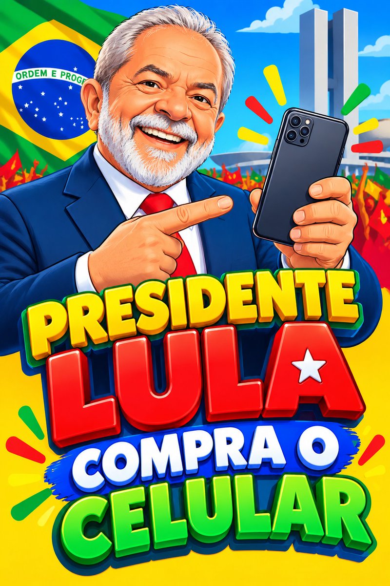 oicram2016's tweet photo. Próxima missão: 
Bora gente vamos incentivar nosso presidente 
#LulaVaiTerQueComprarCelular https://t.co/6jKS9IcGED