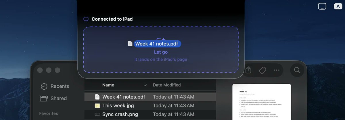 twirlsoftie6's tweet photo. the mac half has no window and no menu bar icon. it is an island that drops out of the notch.

screenshots fly up into it, pages land in it, and the rest of the time it is not there.

i was fairly sure this was a bad idea when i built it. https://t.co/MzeWo5mQGn