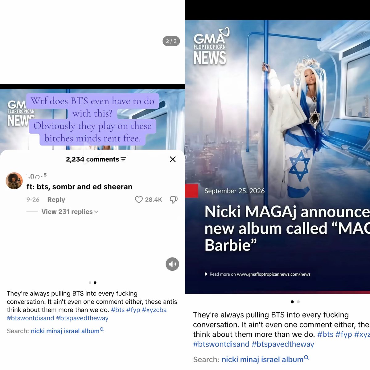 amevvil's tweet photo. honestly, i'm uncomfortable with how every bts content gets h3rassed like this by kpop fans, especially on tiktok. what can we do about tiktok? and what's even scarier is that the majority participating in this bts hate train are under 18, but people don't care about it. most of you might not realize, but bts has antis just as dedicated as their loyal fans. this isn't about fanwars, we need to unite to stop the spread of misinformation…