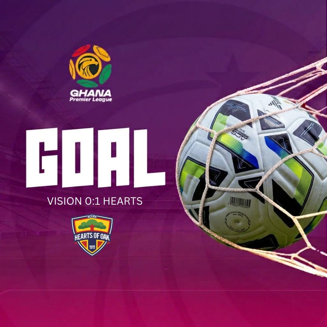 GhanaLeague's tweet photo. โฝ GOAL
Kwesi Asmah breaks the deadlock late to put Hearts of Oak in front against Vision FC.
86' - Vision FC 0-1 Hearts of Oak.
#GPL #GPLMW7 https://t.co/hSQSJ7OIZ1