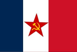 Intcomunismpic's tweet photo. Posible bandera de la república socialista de Francia. https://t.co/6KuuHASxGH
