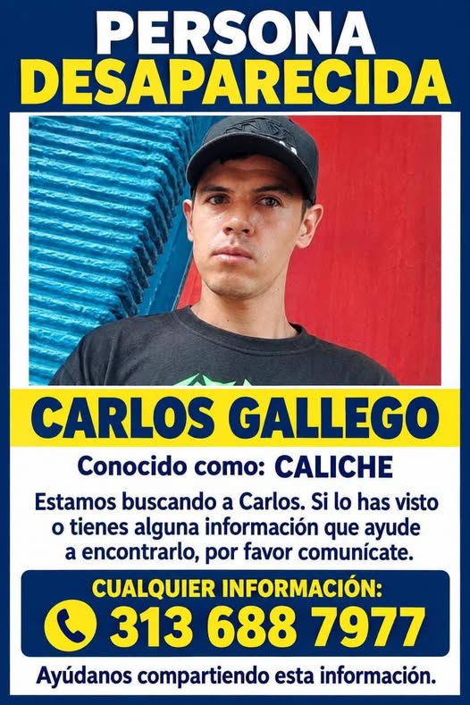 FdoQuijano's tweet photo. #AdoptemosUnDesaparecido #Atención 🆘
 #SuroesteAntioqueño🇨🇴 

Carlos Gallego, conocido como 'Caliche' residente en el municipio de Andes, se encuentra desaparecido desde hace 20 días.   

📞 Si tiene alguna información, comunicarse al 313 688 7977.

#LaSolidaridadEsLaClave https://t.co/Noc6j2NR9a