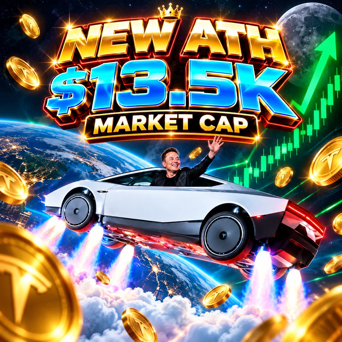 2dmoonx1000's tweet photo. 🚨 NEW ATH: $13.5K MC! 🚨

🚗🛸 THE CYBER COUPE IS FLYING! 🔥🚀

Next stop? 🌕👀

CA: 9uqDzxSXH4CZdemu3HYsi1cuyCjtwtGSyKHvkyzdpump

#Solana #Memecoins https://t.co/TZwxNXCseb