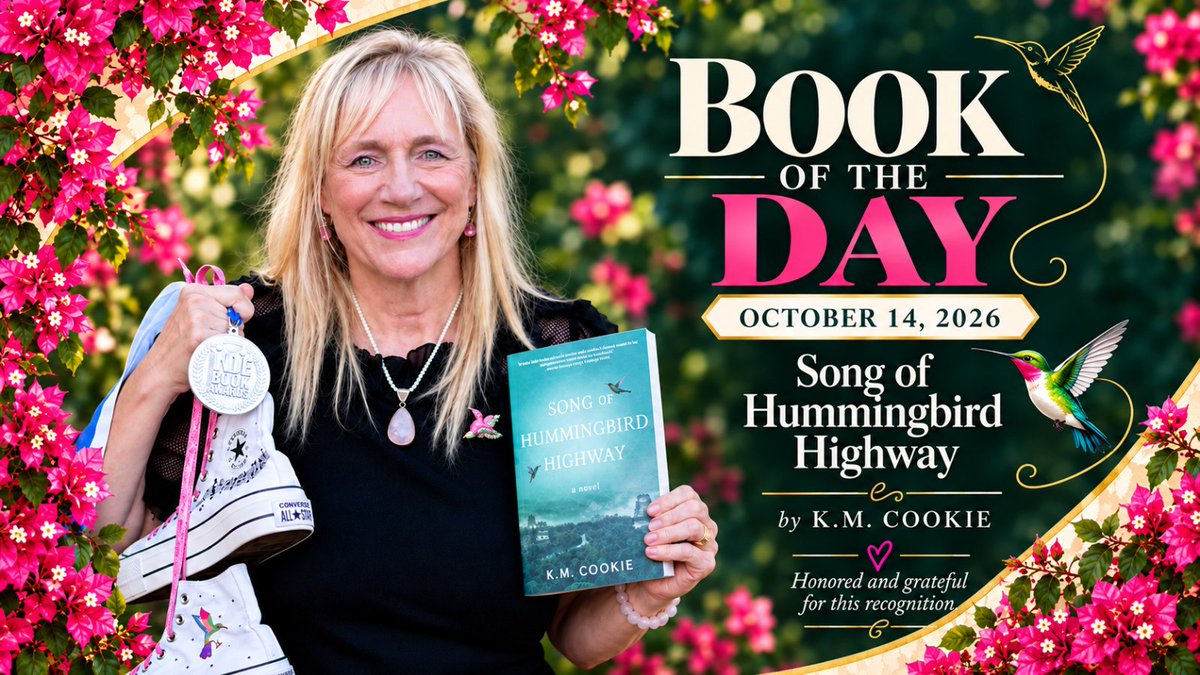KMCookieAuthor's tweet photo. Hummingbird pin. Chucks on shoulder. Sparkle laces. ✨ Song of Hummingbird Highway: Book of the Day! 🪺 Thank you @OnlineBookClub and @scottmhughes for the Oct 14 spotlight. One question, readers: Are you creating? #BookOfTheDay #IndieAuthor #BookTwitter #MagicalRealism https://t.co/XUCjkY1Ee3