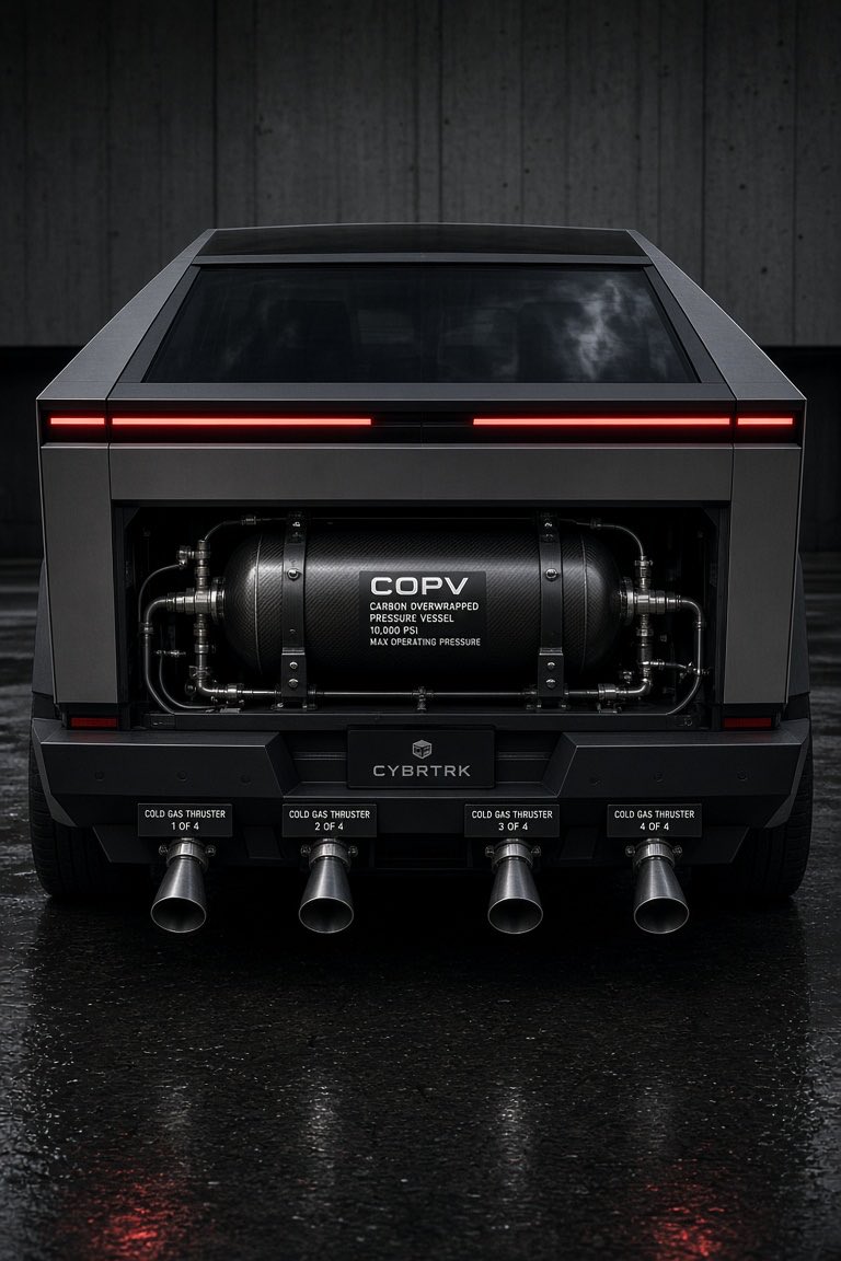 mike_hambrecht's tweet photo. @wmorrill3 Amazing work by the entire team. Wes I have a question about availability date for the Cybertruck COPV retrofit kit? https://t.co/7GsrEeKn5y