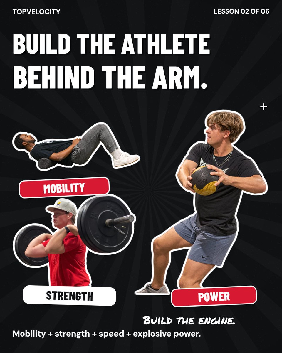TopVelocity's tweet photo. I PLAYED PRO BALL. I’VE TRAINED MLB PITCHERS.
Here’s what I learned about reaching the highest level.

I earned a PhD in Health Sciences, consulted for MLB organizations, and created the 3X Pitching Velocity System. These are six lessons I want developing pitchers to take from that work:

1. VELOCITY CAN OPEN THE DOOR. YOU STILL HAVE TO GET OUTS.
Build the fastball—and the command, pitch quality, and execution to use it.

2. BUILD THE ATHLETE BEHIND THE ARM.
Give mobility, strength, speed, and explosive power a place in your pitching plan.

3. POWER NEEDS TIMING.
Study how your drive leg, hips, and trunk work together. Reaching a position and arriving there at the right time are different skills.

4. A BIGGER LIFT ISN’T THE FINISH LINE.
3X connects strength work, medicine-ball drills, and baseball throwing progressions. Check whether the training is improving your throwing.

5. YOUR TEAMMATE’S FIX MAY NOT BE YOUR FIX.
Evaluate physical capacity and the delivery together. Find what your training needs to address before adding more of it.

6. DON’T JUST REPEAT THE PLAN. RETEST IT.
Assess → train → retest → adjust. Use the feedback with your coach to choose the next training block.

Find what your next level needs at a 3X Velocity Camp. Work with me and the TopVelocity team to evaluate your physical tools, review your delivery, and learn the training priorities to take home.

BOOK YOUR 3X VELOCITY CAMP:
https://t.co/10IdFWCg3M

Pictured with MLB pitchers Kris Medlen and Aaron Barrett.

#TopVelocity #3XVelocityCamp #PitchingDevelopment #BaseballTraining