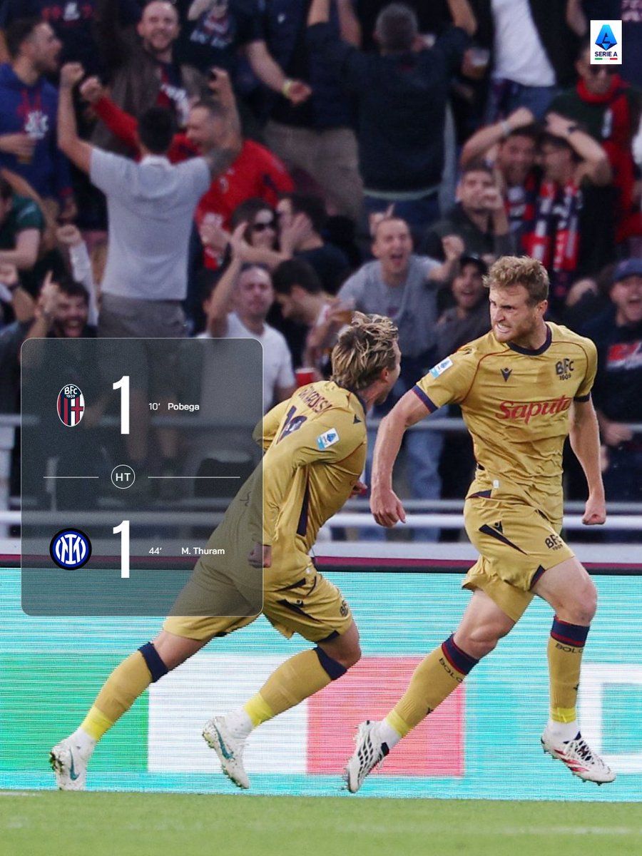 SerieA_EN's tweet photo. Level at half-time ⏸️

#BolognaInter https://t.co/PeIVYKGrhv