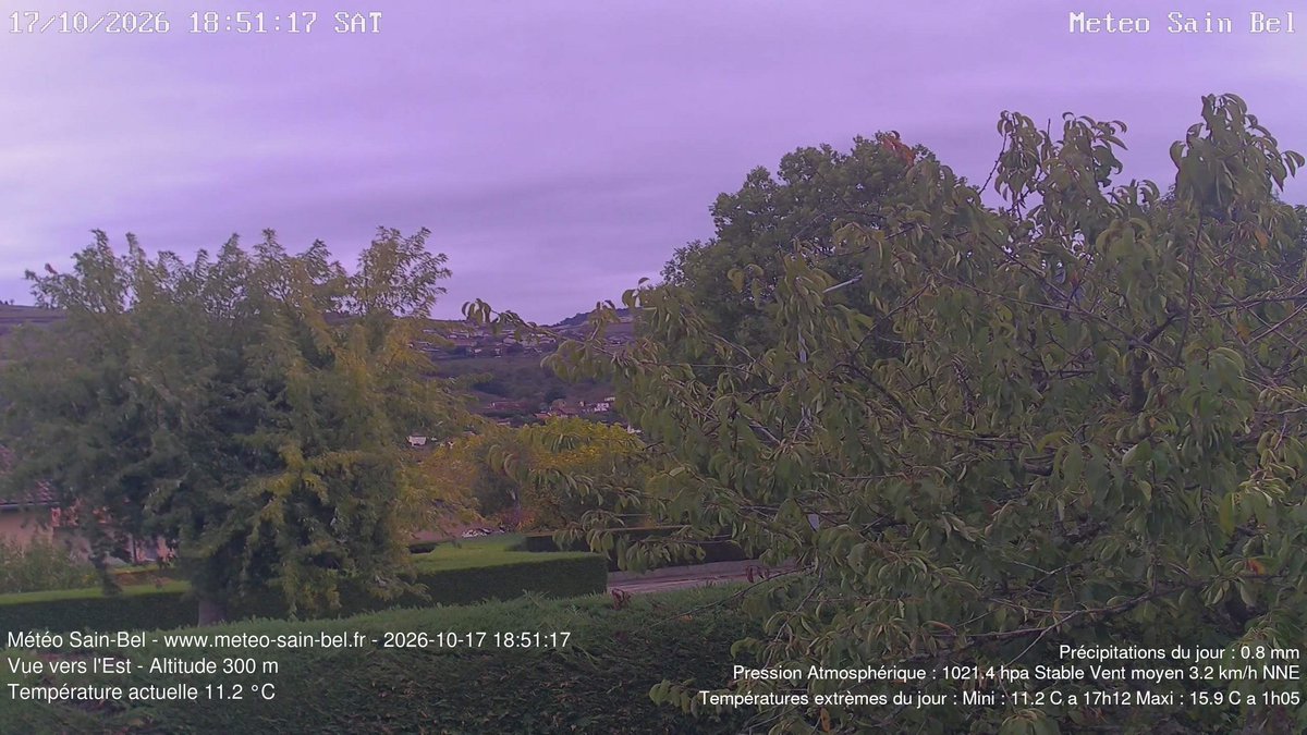 pichej's tweet photo. Quelle météo à l'heure du couché du soleil ? #SainBel #meteodujour #meteo #sunset #rhone #webcam https://t.co/lpU4Pchy9i