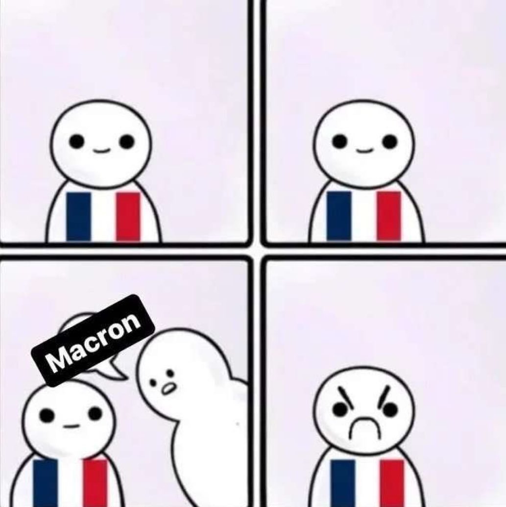 SylasRoy's tweet photo. En France, le problème est que tout le monde est contre Macron pour des raisons totalement différentes. #AinsiVaLaFrance #BlocusLycees https://t.co/1NJLY759Eq