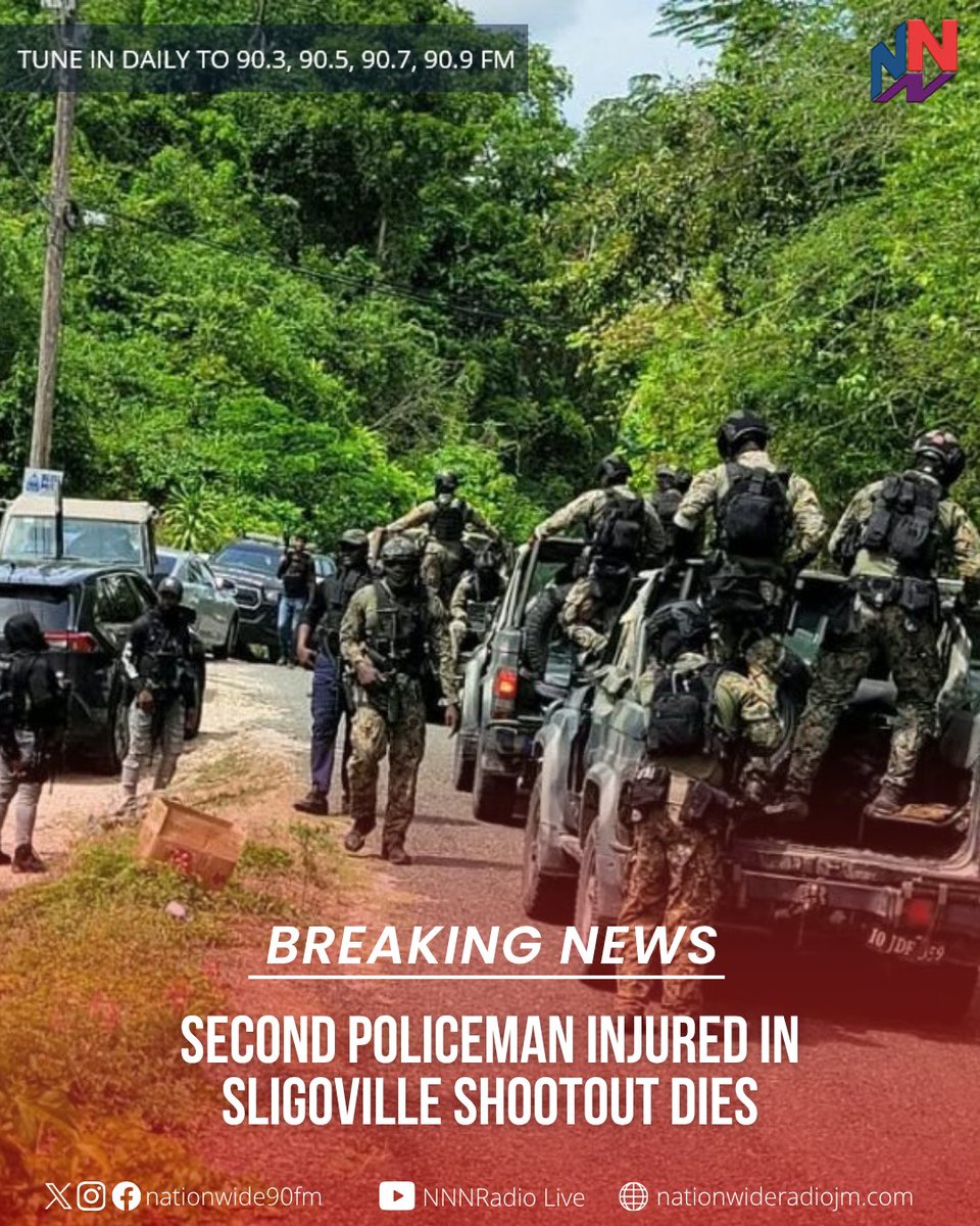 NationwideRadio's tweet photo. Constable Devoney Rose who was injured in a shootout with gunmen in Sligoville, St Catherine on Friday has succumbed to his injuries.

Constable Rose was shot in the head during the early morning incident.

He underwent surgery at Spanish Town Hospital.

READ MORE HERE: https://t.co/EySkXqWBfc