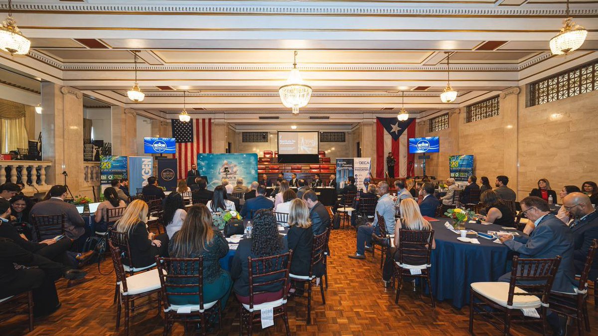DDECPR's tweet photo. El secretario del DDEC, Lcdo. Carlos Ríos Pierluisi, participó en la 23.ª Celebración Anual de Biociencias de Puerto Rico, donde destacó el papel estratégico de esta industria en la innovación, la atracción de inversiones y la creación de empleos especializados. https://t.co/Hn7EWMJQW8