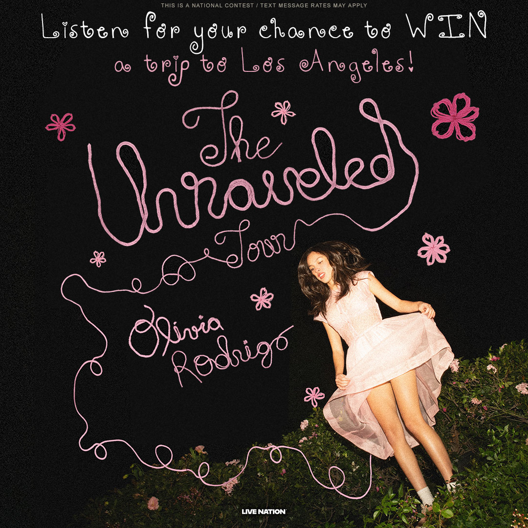 krbe's tweet photo. Ready to unravel your next adventure? 💖

@OliviaRodrigo is bringing #TheUnraveledTour to L.A., and we're flying one lucky winner and a guest to see her live! 🤩🎤

🎧 Listen to #KRBE weekdays for the national text keywords to win! ➡️ https://t.co/XXDlz5hrlv https://t.co/eSran8cdKT