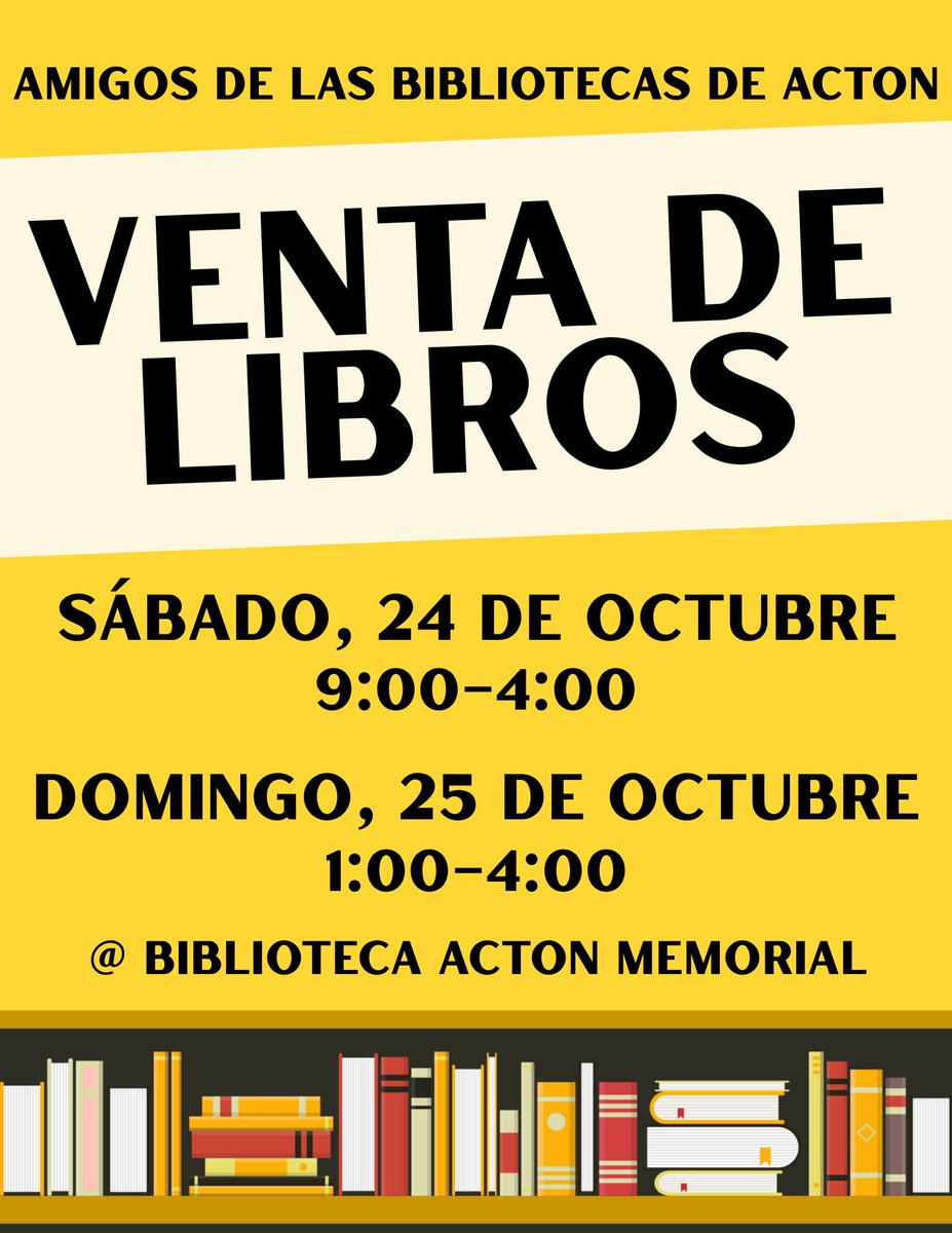 ActonMemLibrary's tweet photo. Our next Friends' Book Sale is next weekend. Make sure you stop by to see what's for sale! #AML #ActonMA https://t.co/lgcNfojVVl